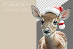 Baby deer clipart, Christmas clipart, Deer sublimation Product Image 2