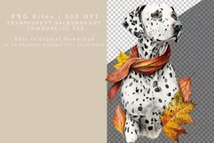 Autumn clipart, Dalmatian clipart, Dog sublimation Product Image 2