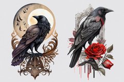 Raven clipart, Gothic clipart, Halloween clipart, Product Image 3