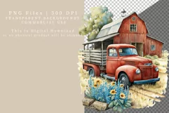 Old red truck clipart, Truck sublimation Product Image 2