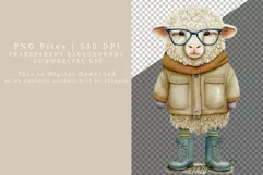 Funny sheep clipart, Sheep clipart, Animals sublimation Product Image 2