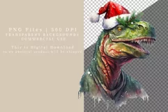 Christmas clipart, Trex clipart, Dinosaur clipart Product Image 2