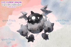 Cute Elemental Dragon Watercolor Sublimation Clipart Set 2 Product Image 5