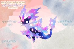 Cute Elemental Dragon Watercolor Sublimation Clipart Set 3 Product Image 5