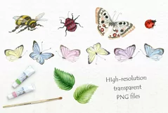 30%OFF! Watercolor Flowers and Bird Product Image 9