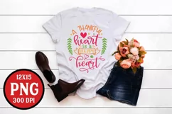 A Thankful Heart Is A Happy Heart PNG Sublimation Turkey Product Image 1