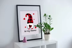 Valentine Buffalo plaid Gnome, love quotes, heart svg. Product Image 2