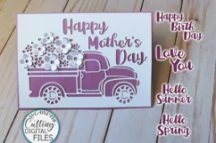 Pop up Floral car Birthday Mothers Day card svg dxf cut out Product Image 1