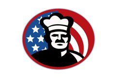 American Chef cook baker with stars and stripes Product Image 1