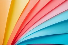 Abstract background with curved paper sheets forming a rainb Product Image 1