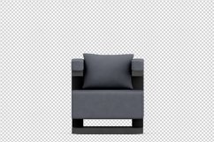 Isometric Arm Chair 3D isolated render Product Image 1