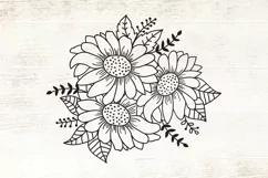 Sunflowers SVG - Sunflower Cliparts - Flowers SVG Product Image 3