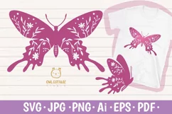 Butterfly SVG, butterfly PNG, butterfly silhouette Product Image 1
