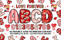 Love Forever Alphabet &amp; Numbers Clipart Set Product Image 1