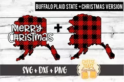Alaska - Buffalo Plaid State - SVG PNG DXF Cut Files Product Image 2