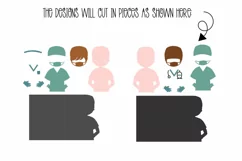 Medical staff in scrubs. Doctor / Nurse Card designs Product Image 2