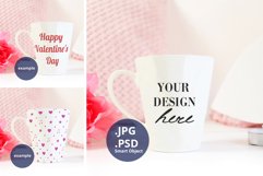 Latte Mug Mockup Valentine's Day PSD & JPG full wrap Product Image 1