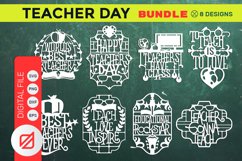 Teacher Day Quote Cutting File Bundle SVG Product Image 1