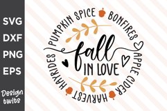 Fall In Love Pumpkin Spice Bonfires Apple Cider Boots SVG Product Image 1
