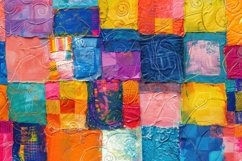 Vibrant Geometric Patchwork Design Background Wallpaper Product Image 1