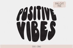 Positive Vibes Svg Cut File, Png Product Image 1