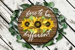 Dare To Be Different | Sunflower Design | Positive Quotes Product Image 2