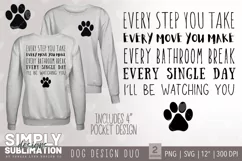 I’ll Be Watching You Dog Paw Design Duo | Png | Svg Product Image 1
