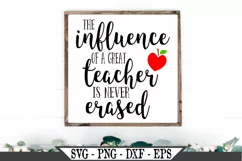 The Influence Of A Great Teacher Is Never Erased SVG Design Product Image 1
