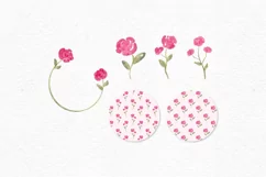 Vintage rose clipart | Watercolor flower clipart Product Image 2