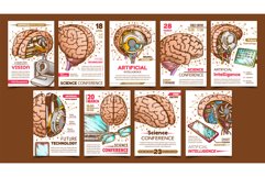 Future Technology Advertising Posters Set Vector Product Image 1