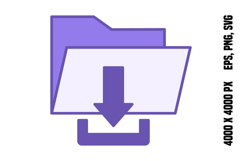 Colored Downloaded Icon Product Image 1