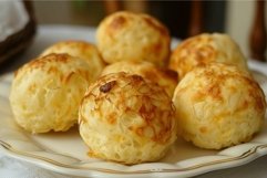 Cheese bread puffs on plate Product Image 1