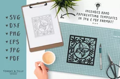 Butterfly Round Frames - SVG EPS DXF PNG PDF JPG Cut File Product Image 2
