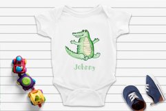 Little Crocodile, Kids Watercolor Clipart. Product Image 2