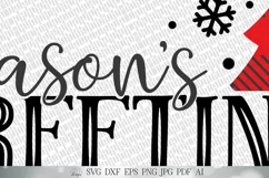 Season's Greetings SVG | Buffalo Plaid SVG | Christmas SVG | Product Image 3