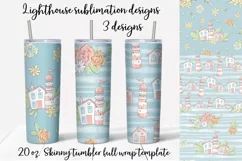 Tumbler sublimation design. Skinny tumbler wrap design. Product Image 1