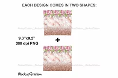 Pink Marble Glitter 20oz Skinny Tumbler Sublimation Design Product Image 3