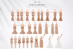 Camel Wedding Clipart, Brown Bridesmaids Product Image 5