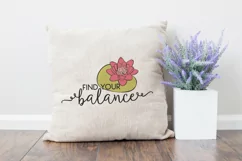 Find your Balance SVG | Inspirational SVG | Lotus SVG Product Image 2