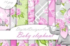 Baby elephant in pink Product Image 1