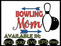 Bowling svg SVG DXF JPEG Silhouette Cameo Cricut Bowling mom svg iron on Monogram svg Product Image 3