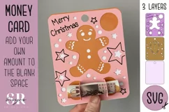 Gingerbread man Money card | Paper cutting | Money card Product Image 1