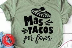 Cinco de mayo shirt Mas tacos por favor Mexican Sombrero art Product Image 2
