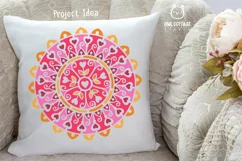 Valentine Mandala with hearts svg , valentines day decor Product Image 5