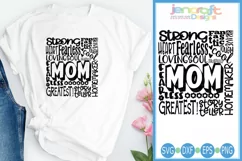 Mom Typography Mother's Day svg Subway Word Art Product Image 1