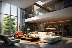 Luxurious modern living room with nature view Product Image 1