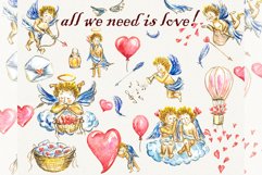 Love clipart, cupid clipart, angel clipart, heart clipart Product Image 1