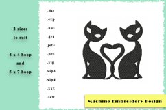 "Love Cats" Machine Embroidery Design Product Image 1
