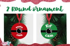 Camera Round Christmas Ornament svg cut file Product Image 1