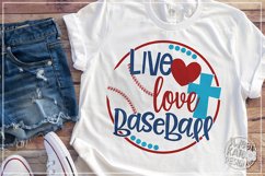 Live Love Baseball SVG DXF EPS PNG JPG Product Image 1